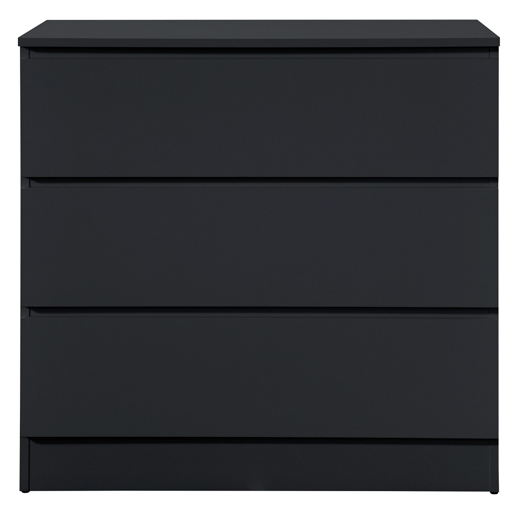 Product photograph of Birlea Oslo Black 3 Drawer Chest from Choice Furniture Superstore.